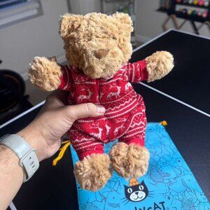 Jellycat Bartholomew Bear Winter Pajamas NWT